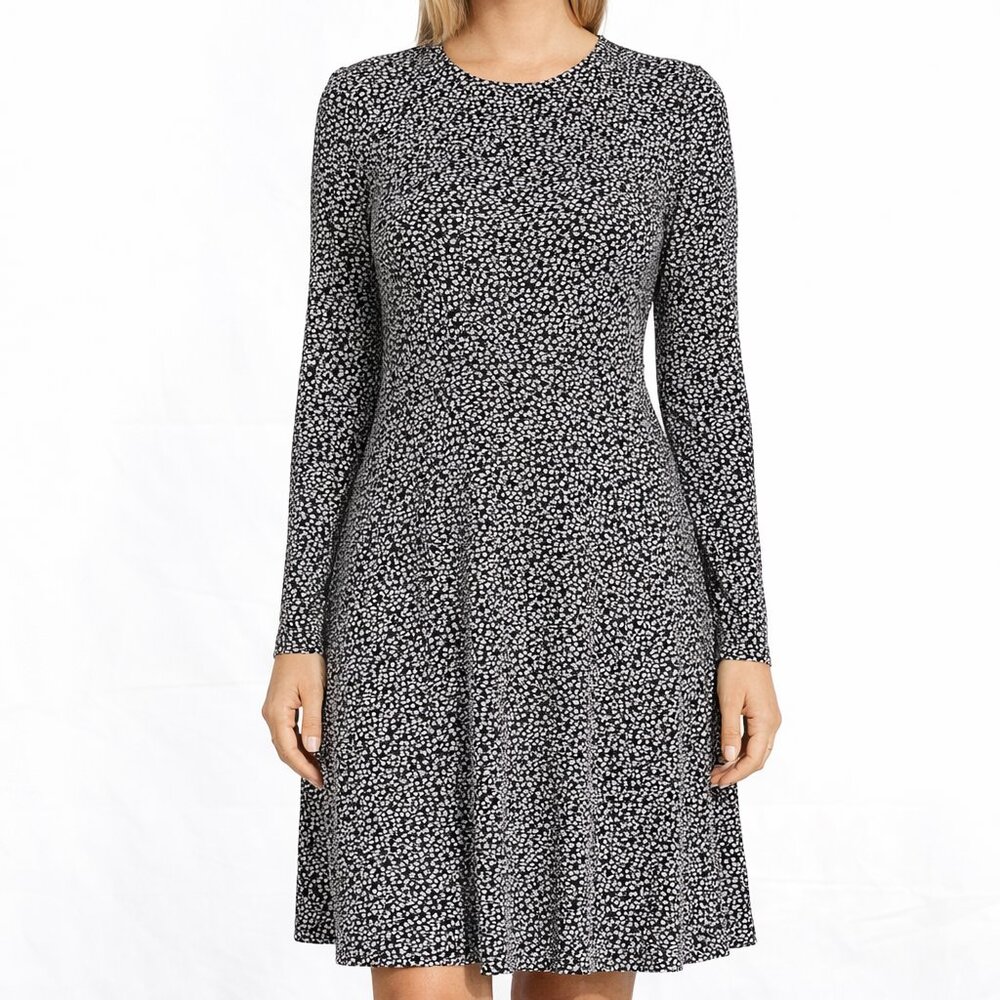 Michael Kors Black & White Long Sleeve Dress| Work to Weekend| Size M